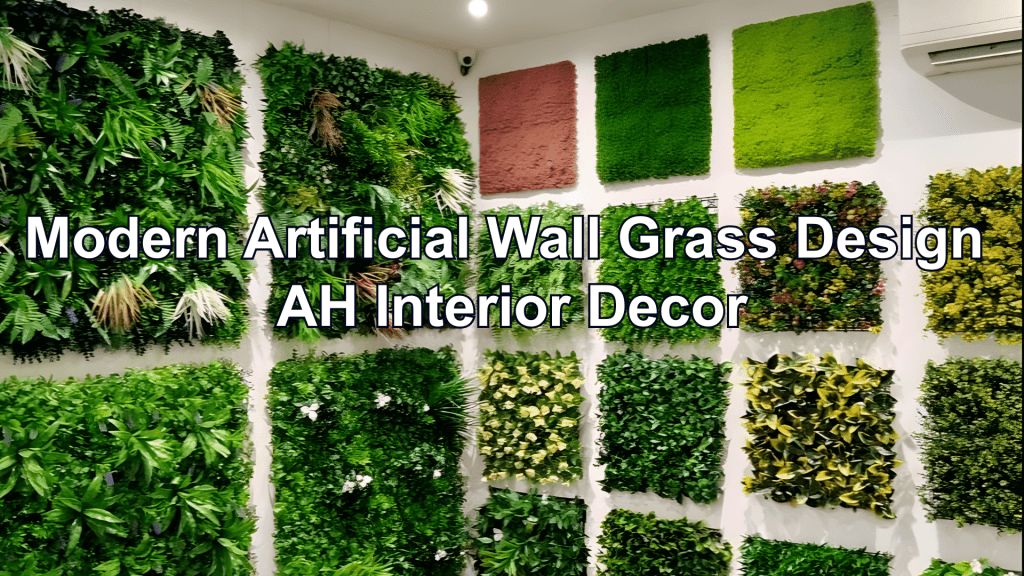 modern artificial wall grass